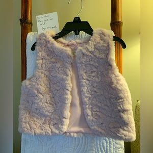 Girls - H & M - Pink Faux Fur Vest